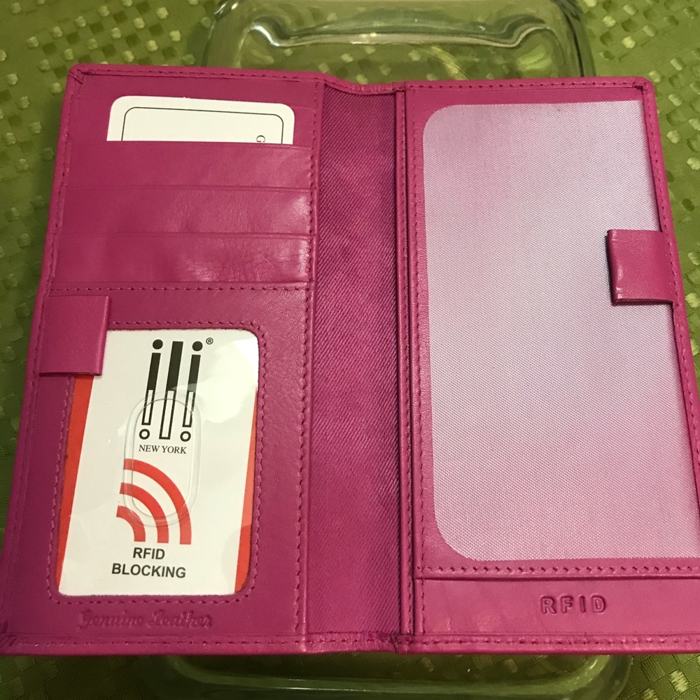New GENUINE Leather checkbook cover wallet soft - Picture 3 of 3